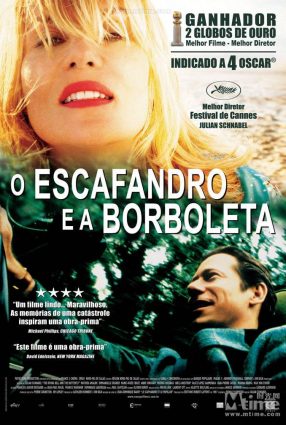 Cartaz do filme O ESCAFANDRO E A BORBOLETA – Le Scaphandre et le Papillon