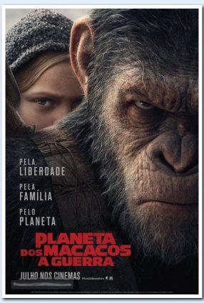Cartaz do filme O PLANETA DOS MACACOS – A GUERRA | War for the Planet of the Apes